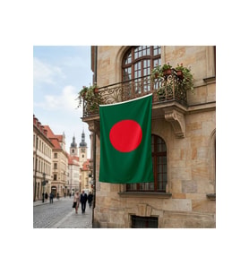 Bangladeş Bayrağı Premium Raşel Kumaş 150x225 Cm
