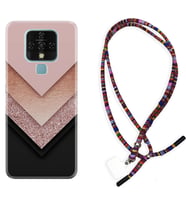 Tecno Camon 16 18P Pova Kılıf Boyun Asklı Rasta Silikon Great Marble 1405