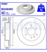 DELPHI BG5049C Arka Fren Diski A9104232100 (2 Adet Fiyatıdır)