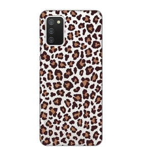 Samsung Galaxy A02S Uyumlu Leopar Desenli Şeffaf Telefon Kılıfı