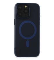 Pilelistore   iPhone 15 Pro Max Kılıf Lodos Magneticsafe Mat Kapak - Mavi