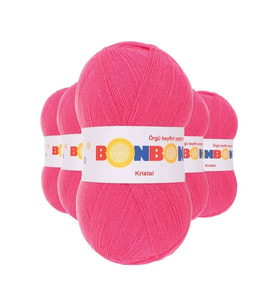 Northcity Kristal El Örgü Lif İpi Orkide Pembe 5'li Paket - Premium Akrilik Örgü İpi