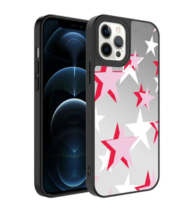 Apple iPhone 12 Pro Max Kılıf Aynalı Desenli Kamera Korumalı Parlak Zore Mirror Kılıf Yıldız