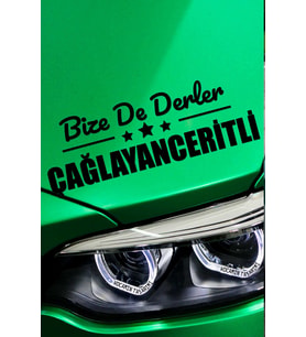 Kahramanmaraş Çağlayancerit Siyah Araç Sticker  Kahramanmaraş Bize De Derler  Çağlayanceritli 40x15 cm Oto Sticker
