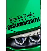 Kahramanmaraş Çağlayancerit Siyah Araç Sticker  Kahramanmaraş Bize De Derler  Çağlayanceritli 40x15 cm Oto Sticker