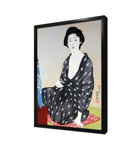 Japon Kadın Çerçeveli Mdf Tablo
