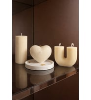 3'lü Kalpli Seni Seviyorum Mum Seti Doğal Soya Mum Romantik Mum Seti