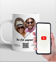 Kişiye Özel QR Kodlu Fotoğraflı Kupa Bardak