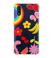 PrintiFy Samsung Galaxy A01 Uyumlu Water Color 5 Baskılı Şeffaf Köşe Korumalı Antişok Kılıf