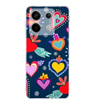 PrintiFy Xiaomi Redmi Note 13 Pro 5G ile Uyumlu Retro Color 3  Kamera Korumalı Şeffaf  Kılıf