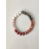 SERTİFİKALI 8 MM AY TAŞI, GÜNEŞ TAŞI, LABRADORİT, PEMBE KUVARS, RODONİT DOĞALTAŞ BİLEKLİK