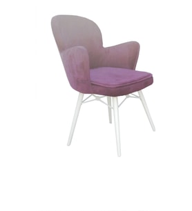 Berjer 12491 KELEBEK Kayın Retro Beyaz Ayak Babyface Kumaş Dökme sünger Ort otrm (Pembe)