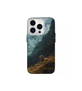 Iphone 14 Pro Uyumlu Aslan Dağ Tasarimli Lüks Silikon Kilif (Çok Renkli)