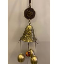 Feng Shui Deprem Zili Çanı Rüzgar Çanı Zili Kapı Çanı Mantra Ohm Om Yoga (Gold)