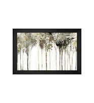 Soyut Ağaçlar Motifli Kanvas Tablo 50 x 70 cm Siyah Çerçeve