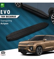 S-Dizayn Ssangyong Actyon Evo Siyah Yan Basamak 183 Cm 2024 Üzeri A+ Kalite