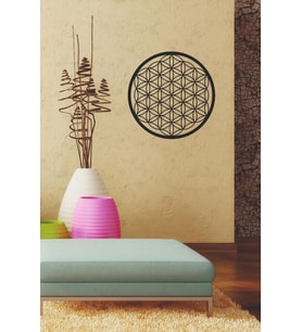 UNT Yaşam Çiçeği Kutsal Geometri Duvar Dekoru-Süsü, Ahşap Dekoratif Tablo