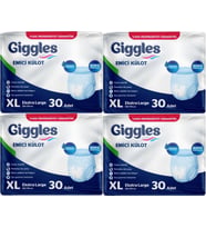 Giggles Hasta Bezi Yetişkin Emici Külot Ekstra Büyük (XL) 120 Adet (4PK*30)