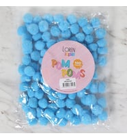 LOREN CRAFTS 2 CM 100 ADET MAVİ PONPON