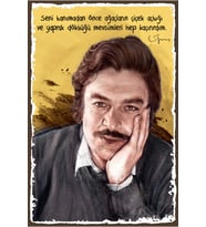 Oğuz Atay Temalı Ahşap Tablo / Poster