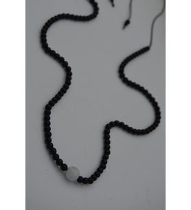 STONEAGE JEWELLERY Havlit ve Oniks Taşlı Metalsiz Kolye
