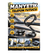 Manyetik Araç Telefon Tutucu – Ayarlanabilir Metal Gövde ve Silikon Yüzey