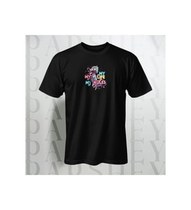 My Life My Rules Baskılı Unisex Yarım Kollu Bisiklet Yaka %100 Pamuk Oversize T-shirt