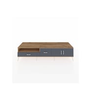 Kronos TV Ünitesi 2 Raflı 2 Çekmeceli 2 Kapaklı 220x59x51 Çam-Antrasit/Antrasit