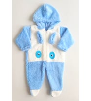 Bebek Kulaklı Mavi Peluş Tulum