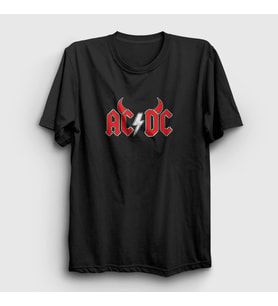 Presmono Unisex Siyah Devil Ac Dc T-Shirt 378251tt