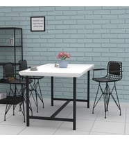 Knsz ufak boy tel bar sandalyesi 4 lü uslu syhsyh kolçaklı sırt minderli 55 cm oturma yüksekliği mutfak bahçe cafe ofis (Karışık)
