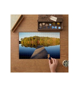 Tahta İskele - Ormanın Suya Yansıması Tasarımı 240 parça Ahşap Puzzle Ahşap Kutuda MP04248