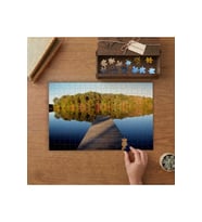 Tahta İskele - Ormanın Suya Yansıması Tasarımı 240 parça Ahşap Puzzle Ahşap Kutuda MP04248