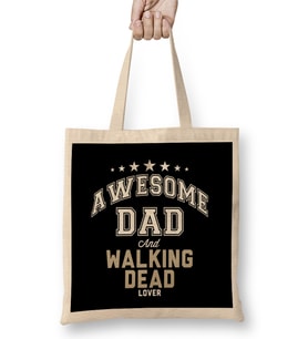 Awesome Dad And Walking Dead Lover Bez Çanta Uzun Saplı