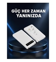 Mey İthalat® Kamp ve Seyahat İçin 20.000mAh LED Işıklı Hızlı Şarj Powerbank Yeni Nesil