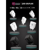 İntouch Smarty Mini 2.1 A Usb Şarj Adaptörü Ve Micro Kablo (Beyaz)
