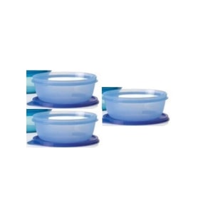 Buzdolabı Saklama Kabı Şekerpare Tek Renk Mavi 600 Ml 3'lü Set