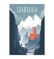 Kayıp Şehirler: Shambhala Tablo Ahşap Poster Dekoratif
