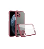iPhone 11 Pro Kılıf Miami Şeffaf Silikon - Fuşya