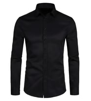 Erkek Slim Fitt Uzun Kol Gömlek 2290 BGL-ST04378 (Siyah)
