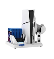 PS5 SLIM / FAT SOĞUTUCU ÖZELLİKLİ VR STANDLI ŞARJ  DİKEY STANDI PG-P5S028 (Beyaz)