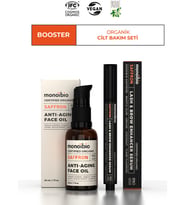 Monoibio BOOSTER Organik Cilt Bakım Seti  Cildin Kolajen Yapısını Güçlendirici ve Kaş Kirpik Güclendirici Serum Seti