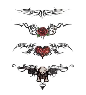 Caş Dekorasyon Karışık Figür Geçici Dövme Tattoo