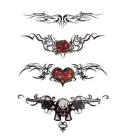 Caş Dekorasyon Karışık Figür Geçici Dövme Tattoo