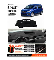 e-biz RENAULT EXPRESS TAM KAPALI (2021-2024) Uyumlu Torpido Örtüsü, Torpido Kılıfı - Siyah - RE021