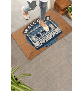 Valerine Life Nostaljik Kaset Welcome Kapı Önü Paspası 45x70cm
