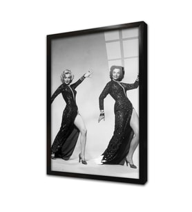 Siyah Beyaz Marilyn Monroe Çerçeveli Cam Tablo