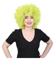 Animasyon Parti Ve Palyaço Peruğu - Neon Yeşil