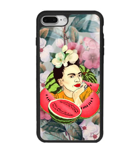 iPhone 8 Plus Frida Kahlo Tasarımlı Glossy Telefon Kılıfı