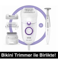 Braun Silk-épil 5 5825 3'ü 1 Arada Kablolu Kuru Kullanım Epilatör